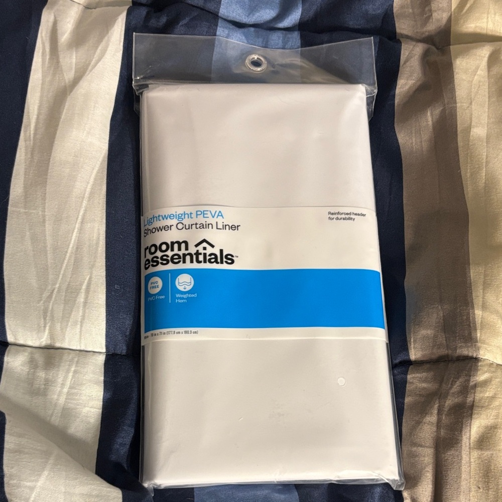 Room Essentials White Shower Curtain Liner